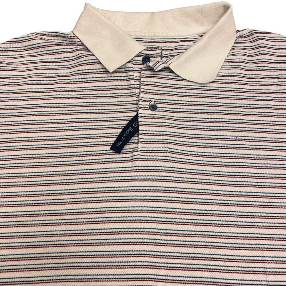Jos A Bank Stays Cool Striped Polo‎ Size L NWT